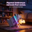 Lamparina Lobo do Minecraft – Luz de Conforto Nostálgica, Presente Perfeito para Fãs RGB